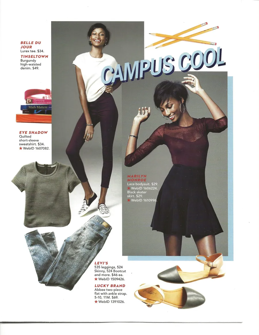 “Campus Cool” spread: models in casual fall layers with sneakers and a backpack