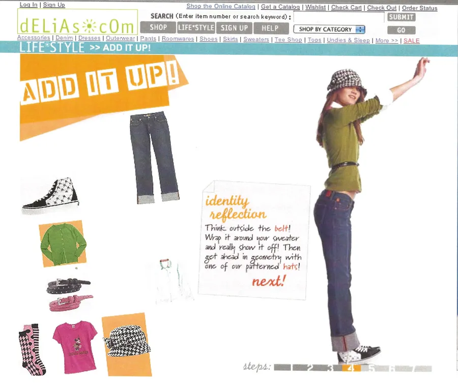 “Add It Up!” page: a green layered outfit, and the pieces that make the look