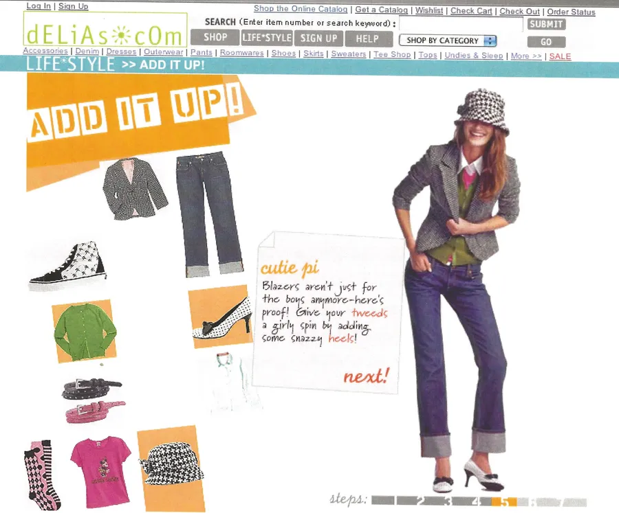 “Add It Up!” page: a layered look with a jacket, and the pieces that make the look